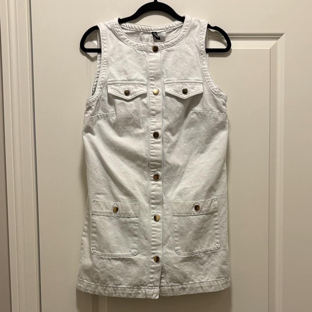H&M Divided White Button-Down Dress